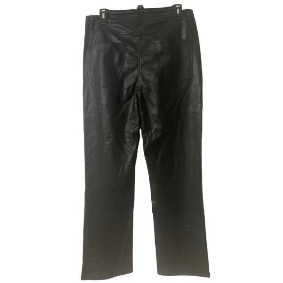 MODERN CITIZEN Faux Leather Straight Leg Pants Size Large in Black NWOT - Picture 5 of 8